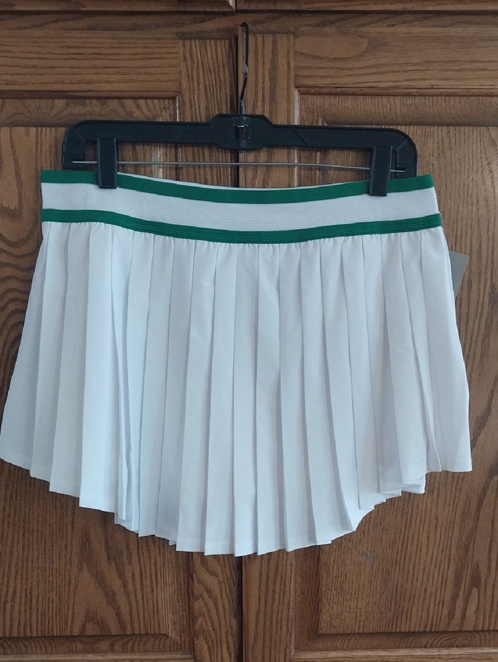 Avia NWT Women's Tennis Golf Pleated Mesh Skort Size Large 12/14 White Green